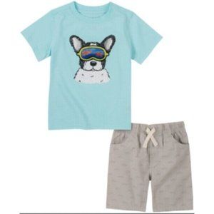 Kids Headquarters Baby Boys 2-Pc. Dog T-Shirt & Printed Shorts Set 3-6 Months